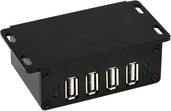 Waveshare Industrial Grade USB HUB Extending 4X USB 2.0 Ports Suitable for Industrial/Office Environments with Higher Level Device Requirements