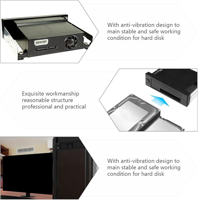 HDD and Ssd Mounting Kit 5.25 Inch HDD Mount Bracket Drive Enclosure 3.5 Inch Ssd Bracket Heat Dissipation Design