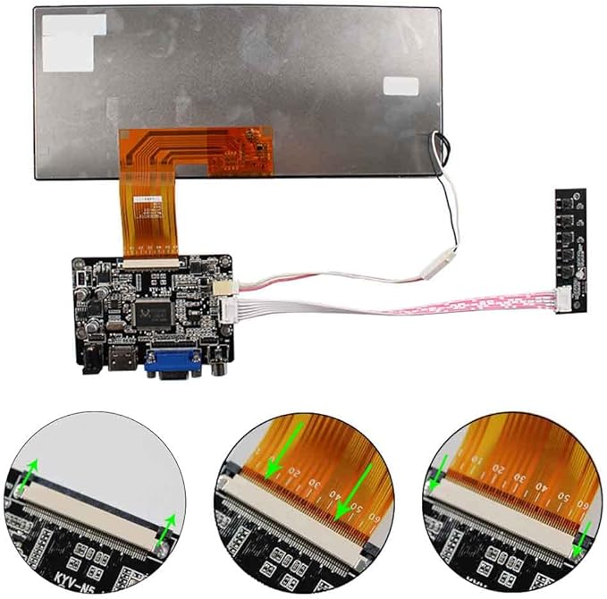 VSDISPLAY 8.8 8.8 Inch 1280x480 LCD Screen CLAA088WA01 XN with VGA AV LCD Controller Board KYV-N5 V4
