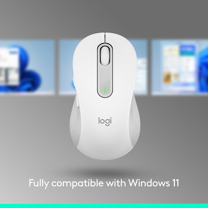 Logitech Signature M650 Wireless Mouse - for Small to Medium Sized Hands 2-Year Battery Silent Clicks Customizable Side Buttons Bluetooth for PC/Mac/Multi-Device/Chromebook - Off White