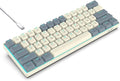 Docooler 60% Wired Keyboard 61-Key RGB Gaming Keyboard 61 Keys Hot-Swap Compact Mechanical Keyboard Linear Red Switch for Gaming &amp Office Wired Computer Keyboard Ergonomic - Ice Blue