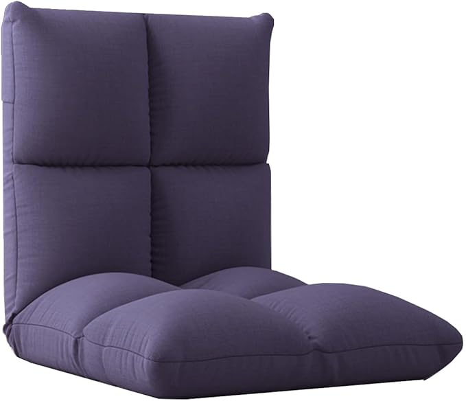 BTZHY Floor Chair Floor Chair with Backrest Foldable 6-Position Lazy Sofa Meditation Chair Window Chair for Adults Floor Chair Gaming Folding Lazy Sofa Chair for Living Room Bedroom(/Gray)