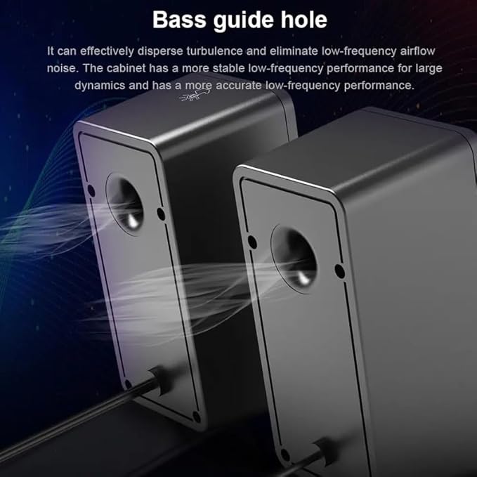 3.5mm Aux 2.0 Stereo Surround Music RGB Gaming Speakers Sound Bar for Computer Desktop PC Loudspeakers