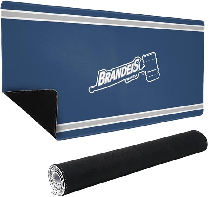 Brandeis University Judges Primary Logo Stripes Large Gaming Mouse Pad Desk Mat with Stitched Edges Non-Slip Base for Gamer Home and Office 31.5 x 15.7