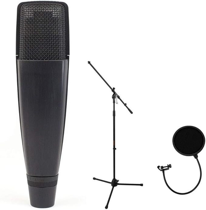Sennheiser MD 421-II Cardioid Dynamic Microphone with Tripod Mic Stand &amp Pop Filter Bundle