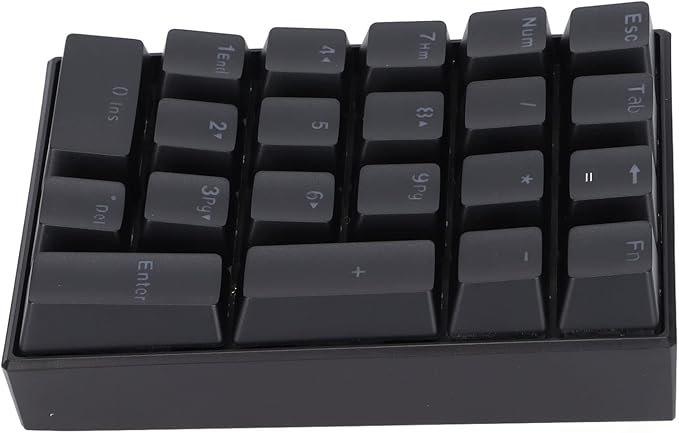 YOUTHINK Wired Gaming Keyboard Backlit Mechanical Keyboard 21 Keys LED for Computer Users ABS Black (Red Switch)