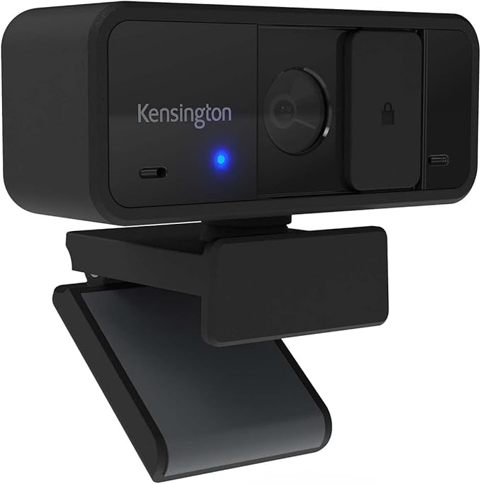 Kensington W1050 1080p Fixed Focus Wide Angle Webcam for Video Conference Dual Stereo Mic Software Control Privacy Cover Works with Microsoft Teams Google Meet Zoom and More (K80250WW)