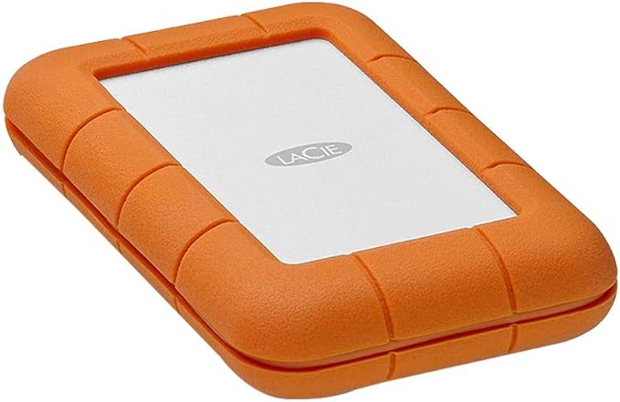 LaCie 2TB Rugged Thunderbolt USB-C External Hard Drive Orange