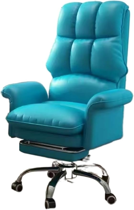 Gaming Chair Home Computer Chair Office Chair Gaming Chair Backrest Lifting Swivel Chair Comfortable Long Sitting Chair Sofa Seat Chair (Color : Blue)