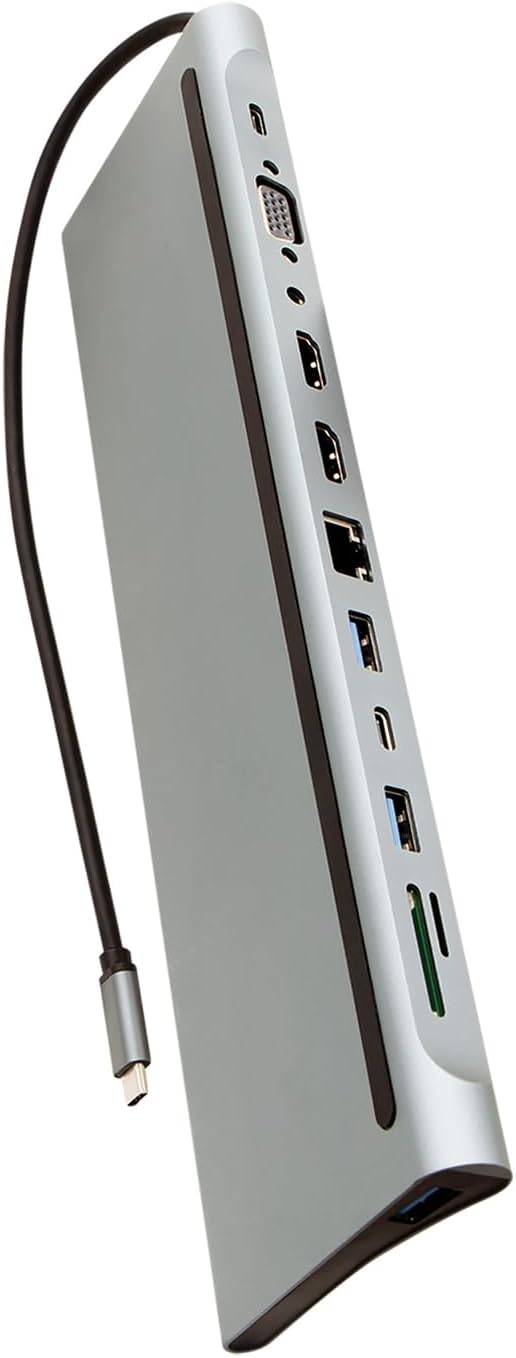HELIX 12-in-1 USB-C 100-Watt PD Docking Hub with Dual 4K HDMI