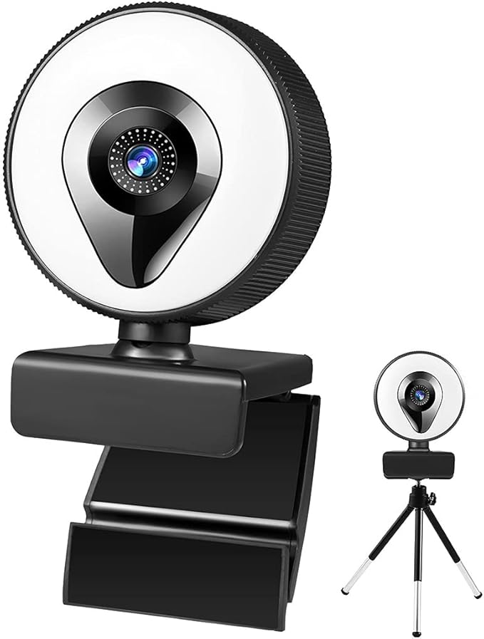 PC Computer 1080P 4K 2K AutoFocus Webcam Double Noise Reduction Microphone USB Auto Installation Camera Video Webcam with Microphone Lighting 4k