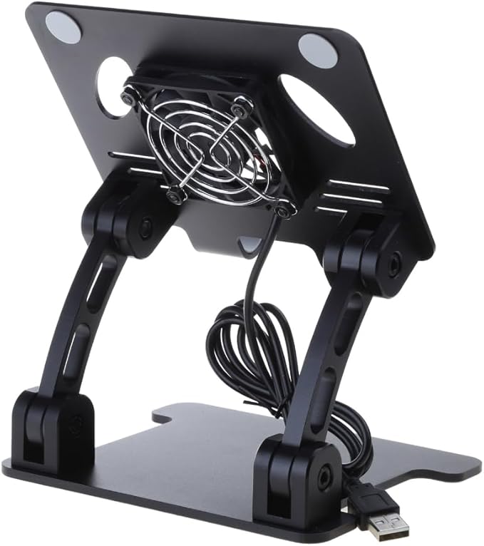Adjustable Laptop Cooler Radiator Turbo Fan USB Stand Riser for Gaming Notebook