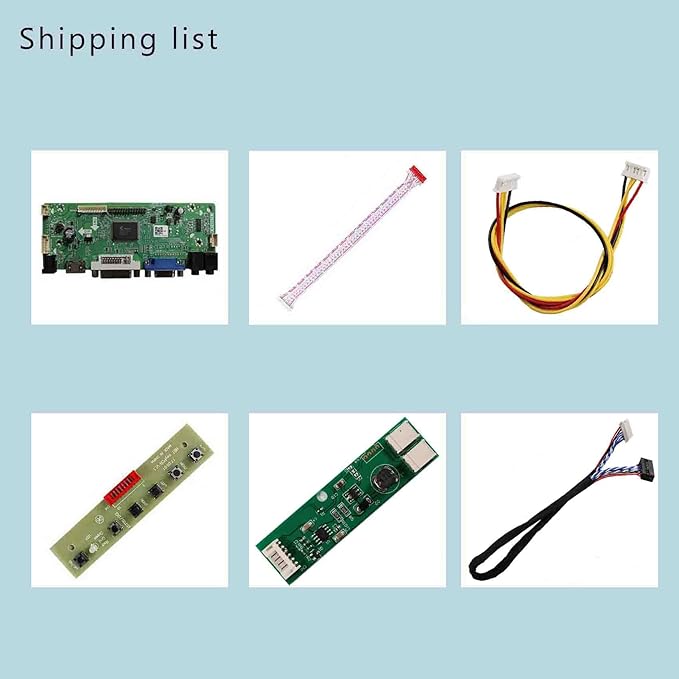 VSDISPLAY DVI VGA Audio LCD Controller Board Work for 14.9inch 1280x390 LTA149B780F 30 PIN LVDS Interface 2CCFL Backlight LCD Screen