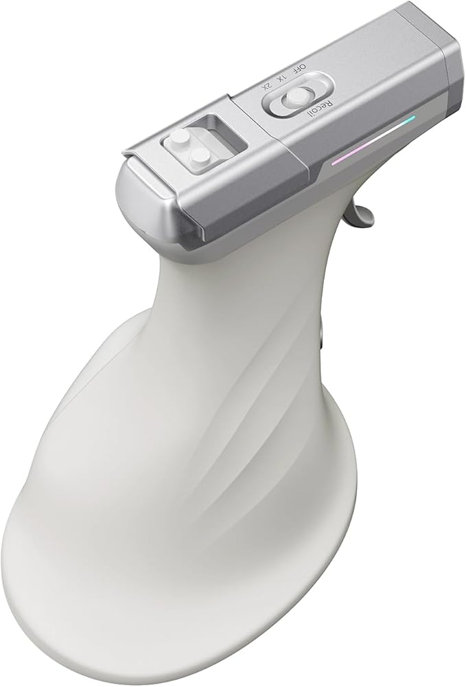 ErgoStrike7: Next-Gen FPS Gaming Mouse with Recoil (White) - FPS Gun Grip Mouse Ergonomic Vertical Design Wireless/Wired USB for PC Gamers