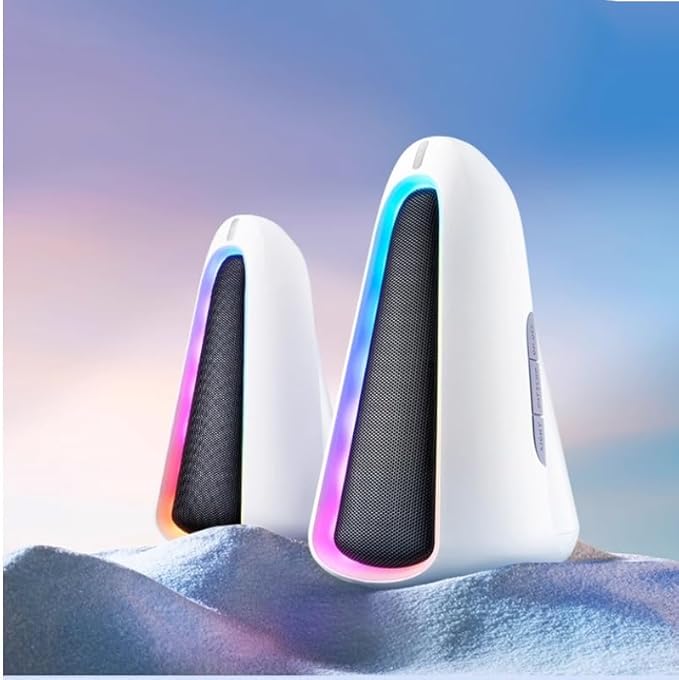 Mode Stereo Desktop Speaker Connection Gaming 3.5mm Interface RGB Home Computer Speaker(D)