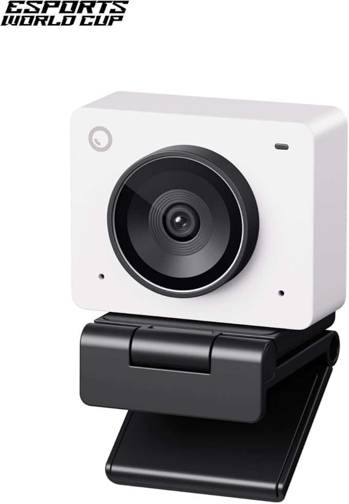 OBSBOT Meet 2-4K Webcam for PC with 1/2 Sensor AI Framing &amp Autofocus Beauty Mode Lightweight Gesture Control HDR Dual Microphone 60 FPS Web Cam for Streaming Meeting Gaming. (Cloud Whi