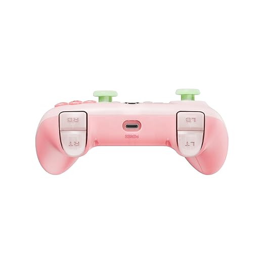 8BitDo Ultimate Mini Wired Controller for Xbox with RGB Lighting Fire Ring Hall Effect Joysticks and Triggers for Xbox Series X|S Xbox One Windows 10/11 - Officially Licensed (Translucent Pink)