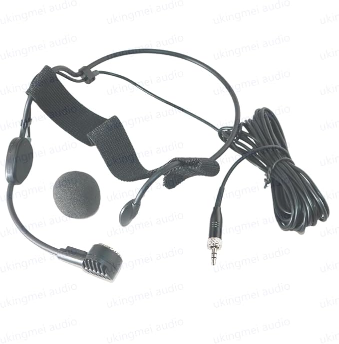 Headworn Dynamic Microphone 3.5MM Lock for Sennheiser Wireless Bodypack Transmitter Earhook Headset Mic for Musical Instrument