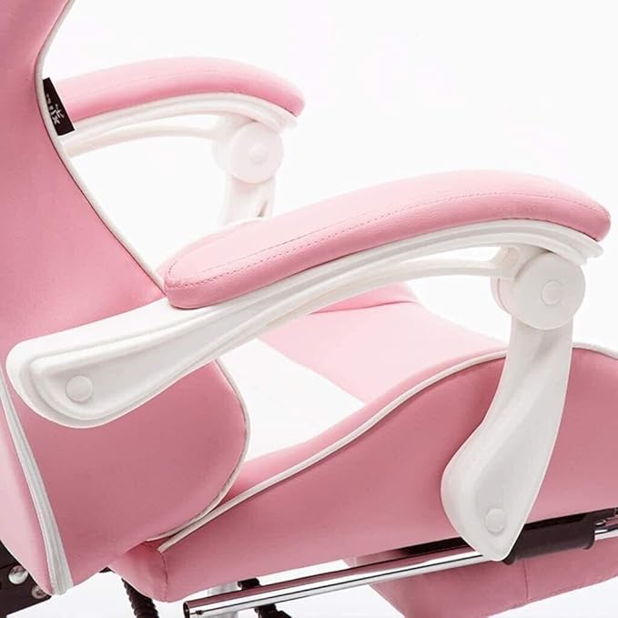 Ergonomic PC Gaming Chair with Lumbar Support Adjustable Height 170° Recline Flip-Up Arms &amp Headrest