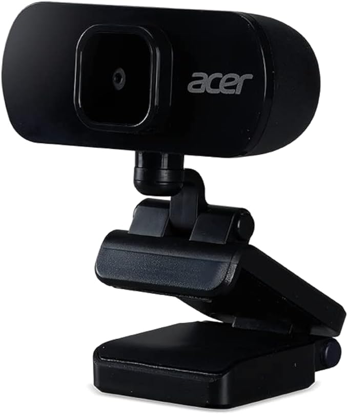 acer Full HD USB Streaming 2MP Webcam | 1080P HD | 360° Rotation | Digital Microphone | Plug &amp Play for Desktop or Laptop PC | Stream for Zoom Skype Facetime YouTube | Conference Calls &amp MS
