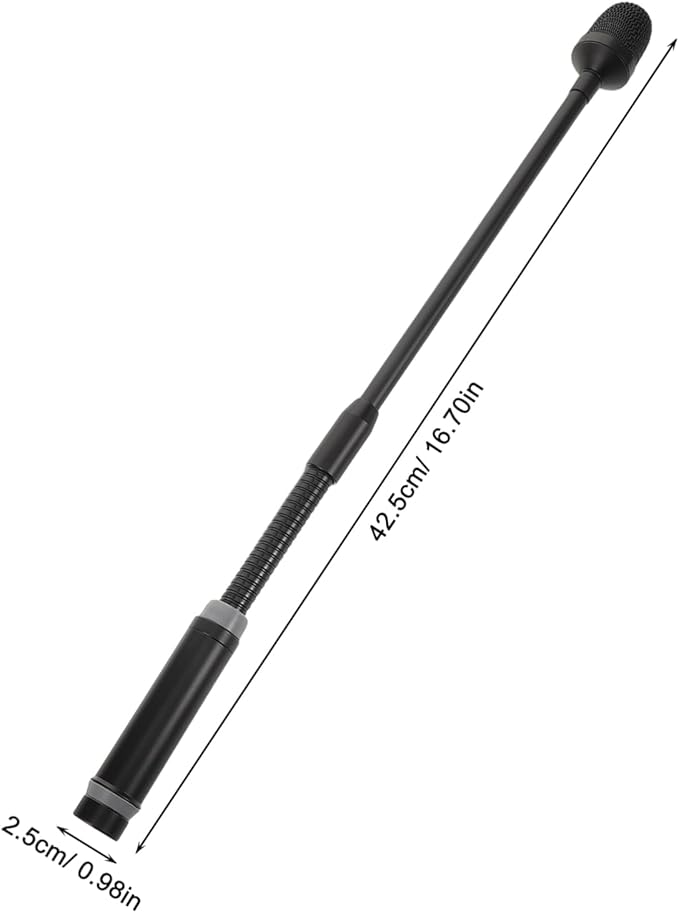 Vaguelly Professional Gooseneck Microphone Pin XLR Male Connector Sturdy Metal Design for Stage Dj Conference and Bar