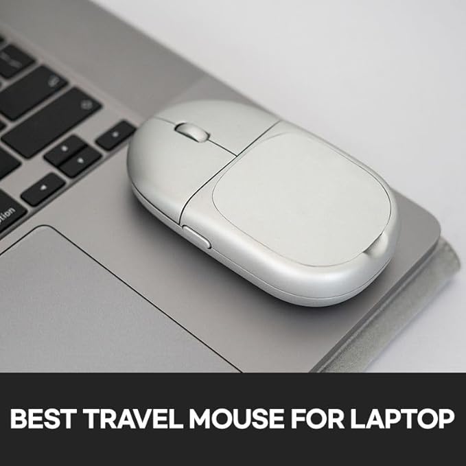 Magnito – Magnetic Wireless Bluetooth Mouse for MacBook iPad Laptop Windows Chrome OS Linux – Compact &amp Portable Slim Lightweight Quiet Clicks – The Best Travel Mouse (Silver)