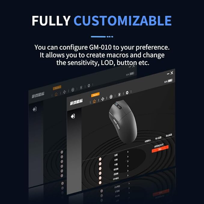 Tri-Mode Wireless Gaming Mouse with RGB Charging Dock 45g Ultra-Light PAW3311 Sensor 12000 DPI 2.4G Dongle + Bluetooth + USB-C Wired 1K Polling Rate Programmable Gaming Mouse for PC Mac Laptop