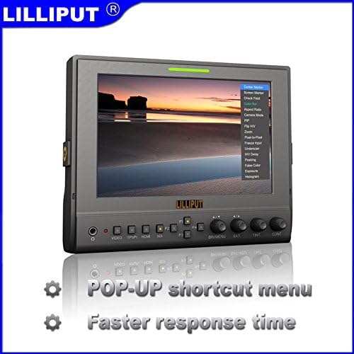 LILLIPUT 7 663/O HDMI Input &amp Output 1280 * 800 IPS Field Monitor for DSLR &amp Full HD Camcorder with LP-E6 Battery and Charger