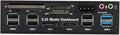 Multi-Function USB 3.0 Hub eSATA SATA Port Internal Card Reader PC Dashboard Media Front Panel Audio for SD MS CF TF M2 MMC Memory Cards Fits 5.25