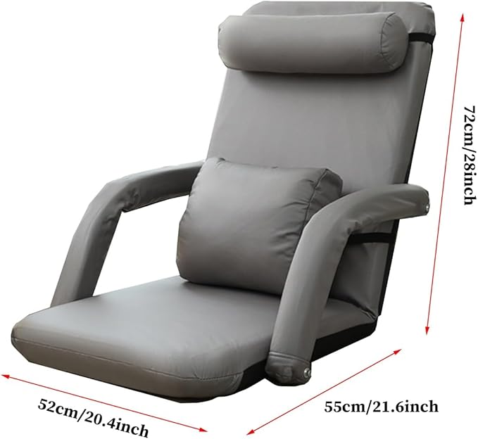 BTZHY Floor Chair Floor Chair with Backrest Foldable Floor Chair Adult Lazy Sofa Meditation Chair Window Chair Multi-Angle Floor Seating Reading Chair Floor Couch Recliner Gaming Floor Chairs(/Beige)