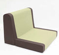 BTZHY Floor Chair Ground Row Chair Grass Back Chair Tatami Chair Lazy Low Sofa Japanese Ground Row Chair Foldable Low Chair(CurrySmall)