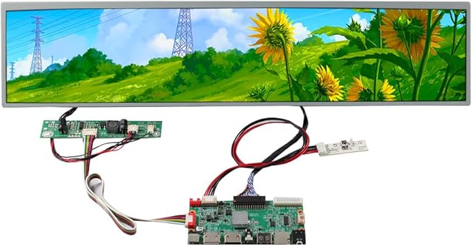 19 inch 1920x360 DV190FBM-NB0 30pin Wide IPS LCD Screen and USB SD Card LVDs Driver BoardMultimedia Supports MP4