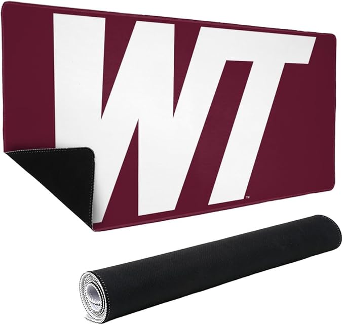West Texas A&ampM Primary Logo Large Gaming Mouse Pad Desk Mat with Stitched Edges Non-Slip Base for Gamer Home and Office 31.5 x 15.7