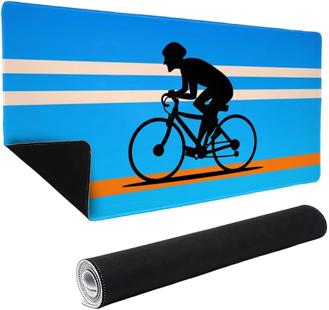 Road Bike Cycling Biking Bicycle Large Gaming Mouse Pad Desk Mat with Stitched Edges Non-Slip Base