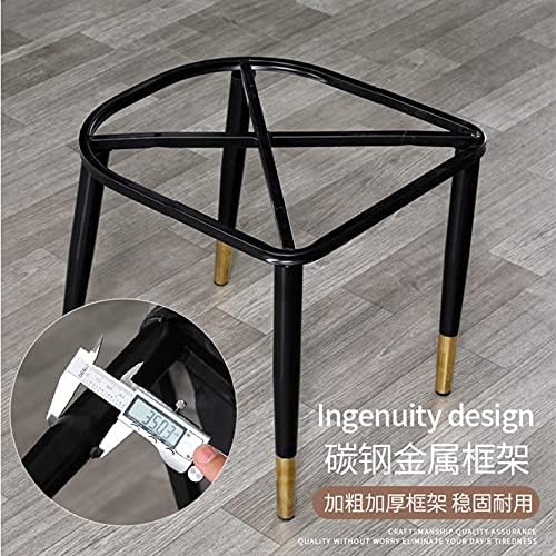 Office Chair Gaming Chair Computer Chair Living Room Furniture Design Armchairs Nordic Chair Metal Leather Material Dining Room Chairs Leisure Computer Stool (Color : Grau)