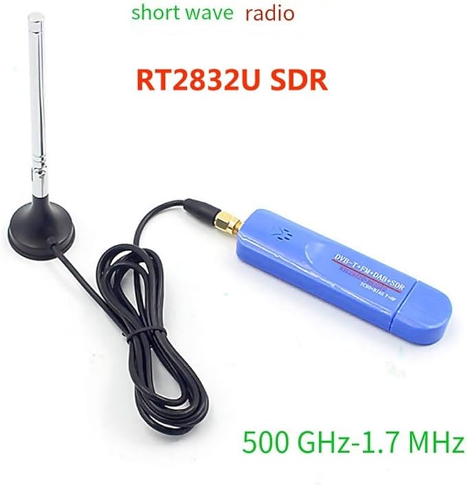 USB 2.0 Software Defined Radio Tuner Receiver 500KHz-1.7GHz RTL2832U R860 TCXO With SM-A Antenna For DVB-T DAB FM ADS-B Aviation Band(Only the host)