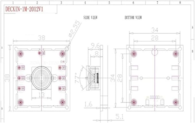 6PCS 100 Degree Camera Module 1MP OV9732 1280x720 USB Free Driver Manual Focuswith 3 Meter Cable for WinXP/7/8/10