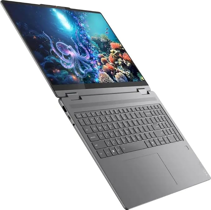 Lenovo Yoga 7i 2-in-1 Copilot+ PC 16 2K Touchscreen Laptop Intel Core Ultra 5 226V 16GB LPDDR5X RAM 512GB SSD Backlit KB Wi-Fi7 Webcam Fingerprint Windows 11 Luna Grey w/USB Hub W/GaLiMu