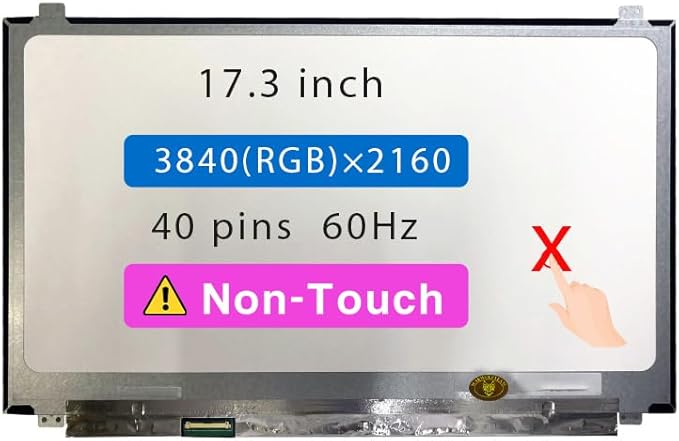 17.3 Screen Replacement for Dell Precision 17 7730 LCD Display Panel 40 pin (UHD 3840 * 2160 Non-Touch)