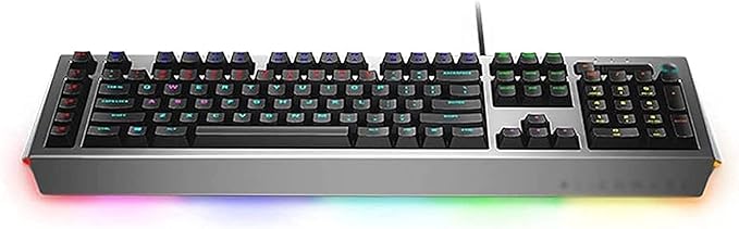 Mechanical Keyboard RGB Backlit Large Size USB Wired Mechanical Feeling Multimedia PC Gaming KeyboardOffice Keyboard for Windows PC Games