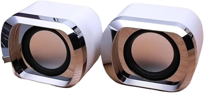 Computer Speakers Powered AUX Wired Input Bass Stereo 2 * 3W/4Ω Powerful Loudspeaker(E)