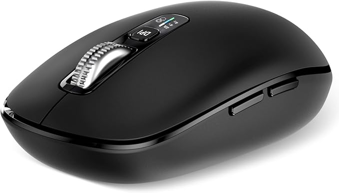 Wireless Bluetooth MouseUSB+BT×2Multi Device Ergo Full Size Mouses-big HandMetal 4-Way Super Scrolling± 3000 DPI10 ButtonsPlug&ampPlayQuietw/ 2 BatteriesMice for LaptopComputerTabletMaci