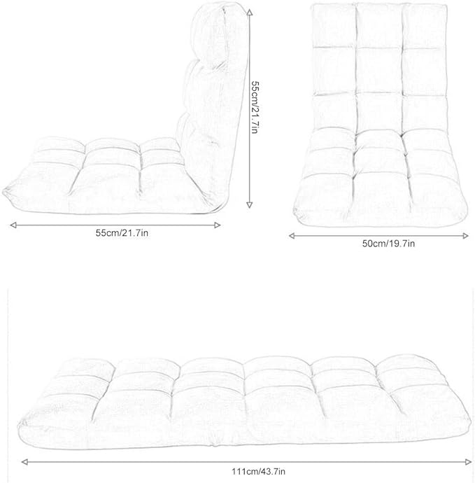 Adjustable Backrest Floor Sofa Chair Seat Cushion for Meditation Reading Watching Video-Gaming - Folding Bed Backrest Chair Recliner