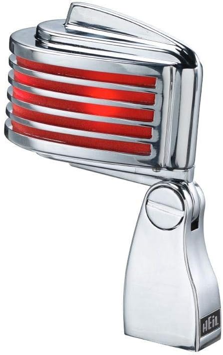 Heil The Fin Dynamic Microphone for Live Sound Applications and Video Podcasting XLR Microphone with Vintage Appeal Wide Frequency Response and Superior Rear Noise Rejection - Chrome/Red