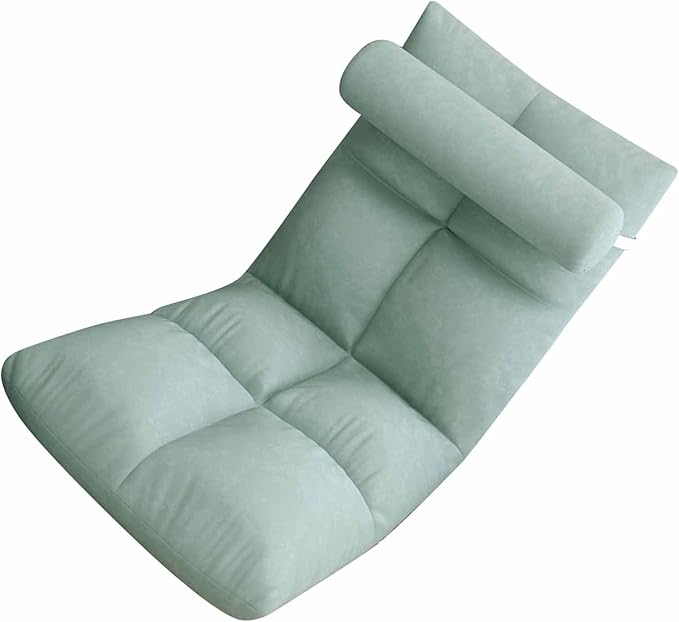 AUNMAS Floor Chair Adjustable Backrest Skin Friendly Flannel Heavy Duty Metal Frame Foldable Sofa Chair for Reading Gaming Working Watching TV and Meditation Suitable for