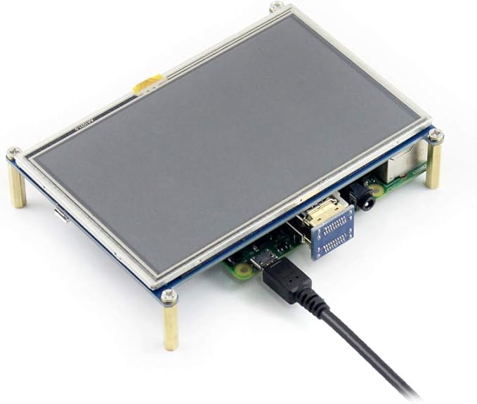 waveshare TOP1 5 inch Resistive Touch Screen LCD 800×480 Pixels HDMI Display Port 5 TFT LCD Panel Monitor Supports Raspberry Pi 4B/3B+/3A+/3B SPI Touch Port