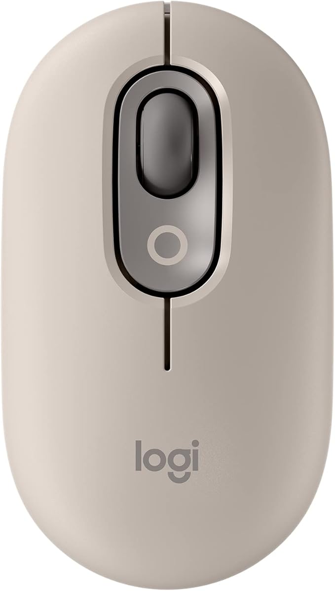 Logitech POP Mouse Wireless Mouse with Customizable Emojis SilentTouch Technology Precision/Speed Scroll Compact Design Bluetooth Multi-Device OS Compatible - Mist