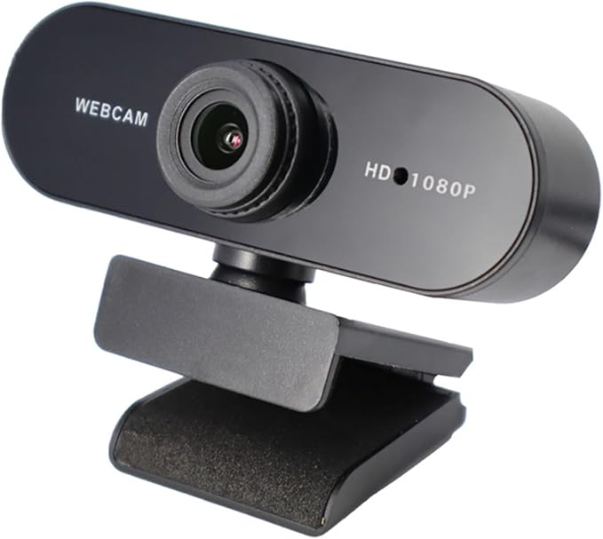 GIZNXBA Webcam with Microphone for Streaming HD Light Correction Noise Cancellation Autofocus Plug &amp Play USB Webcam for Laptop Desktop Streaming(1080P)