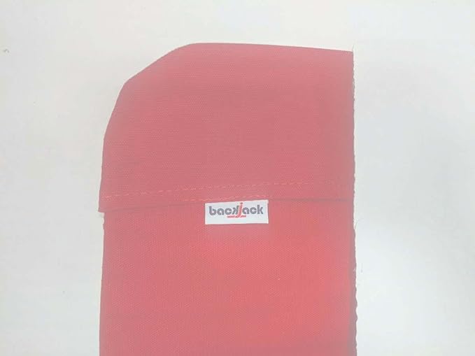 Original BackJack-Made in The USA- Extra Large Red Cotton Fabric Lightweight Floor Seating Chair for Gaming Families Parents Daycare Back Support Reading Yoga Meditation School