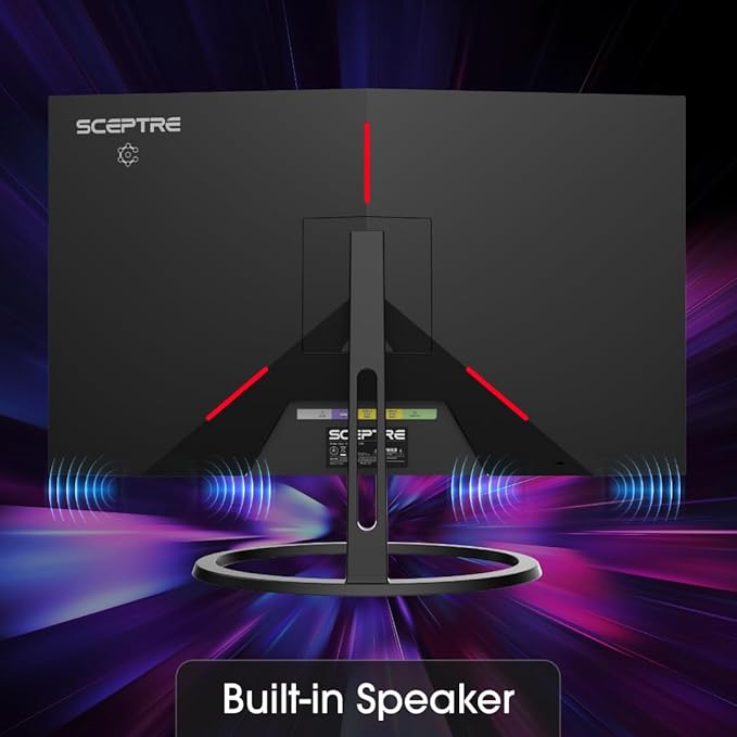 Sceptre 27 IPS 2K Monitor QHD 2560 x 1440 75Hz Edgeless DisplayPort HDMI Build-in Speakers Machine Black